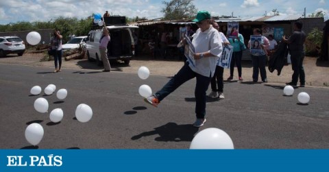 Ana Quiros, activist, during a manifestation that took place in Nicaragua's Managua.