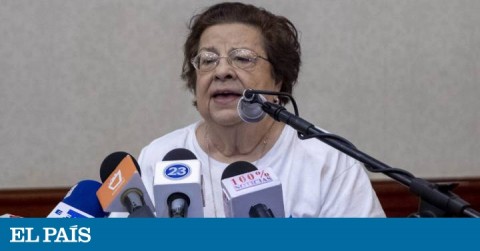 Cenidh president Vilma Núñez during a press conference