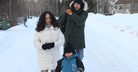 Pussy Riot activists Alexey Knedlyakovsky and Lusine Djanyan in Stora, Sweden. Photo: Vladimir Banic / NBC News