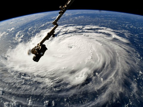 The most expensive climate-linked weather events of 2018 were Hurricanes Florence and Michael, which caused at least £18.5bn worth of damage as they slammed into the US, the Caribbean and parts of Central America. Photo: NASA via Getty Images