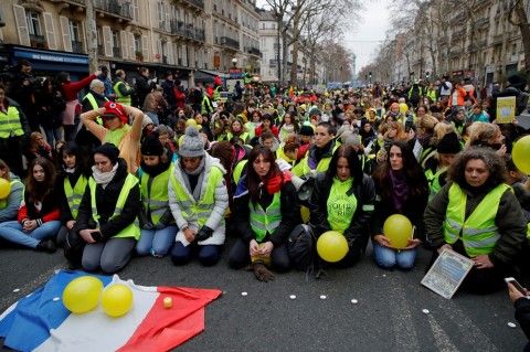 Macron's popularity edges up even as protesters persist: poll