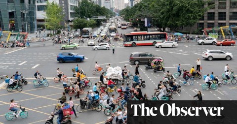 Rush hour in the center of Chengdu, home to the Early Rain Covenant Church, which has just been closed. Photo: Zhang Peng/LightRocket via Getty Images