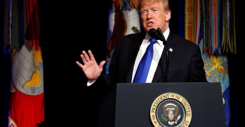 The US president Donald Trump announced his new strategy to increase and modernize the US defense system