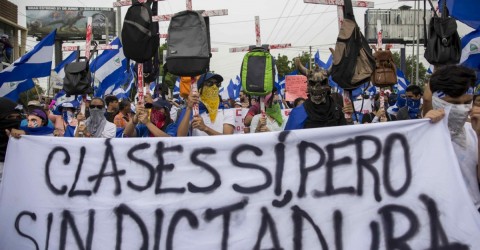 Imagen tomada durante las manifestaciones contra el régimen de Daniel Ortega en julio de 2018. La gente no volvió a protestar porque el gobierno criminalizó las protestas.