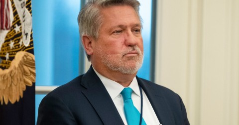 White House Communications Director Bill Shine looks on as Donald J. Trump hosts a naturalization ceremony in the Oval Office of the White House in Washington, DC on Saturday, January 19, 2019. Photo: Pool / Getty Images News / Getty Images