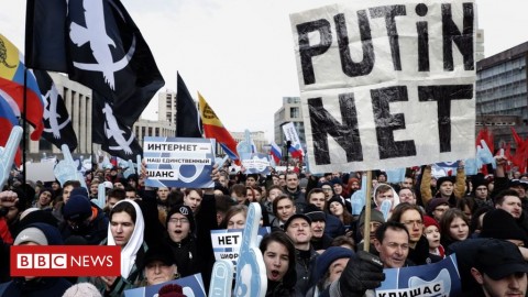 The government says the bill will reduce Russia's reliance on foreign internet servers