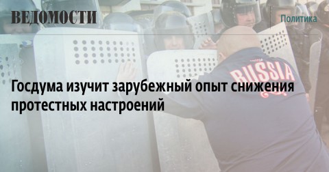 Госдума изучит зарубежный опыт снижения протестных настроений