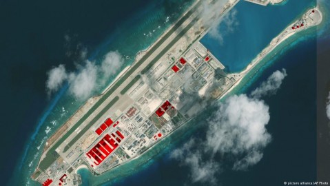 Fiery Cross Reef, Spratly Islands. Photo: AP