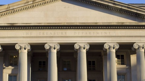 The U.S. Treasury Department building is seen in Washington, June 8, 2017.