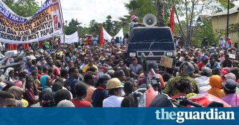 Independence campaigners have been jailed in Papua for opposing the rule of Indonesia. Photograph: freewestpapua.org