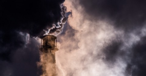 Steam and exhaust rise from a steel mill in Duisburg, Germany | Lukas Schulze/Getty Images