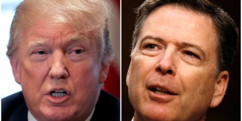 Donald Trump and former FBI Director James Comey. Photos: Carlos Barria, Jonathan Ernst/Reuters File Photos