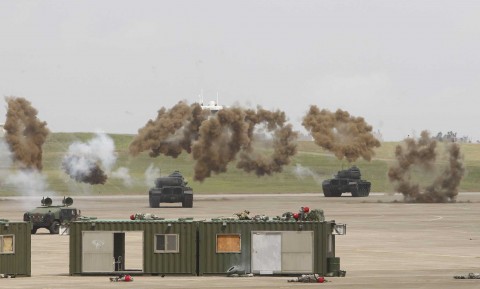 臺灣演習模擬反擊中國侵略空軍基地