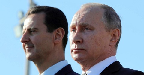 Vladimir Putin and Bashar al-Assad visit the Hmeymim air base in Latakia Province, Syria in December 2017Photo: Sputnik / Mikhail Klimentyev / via Reuters 