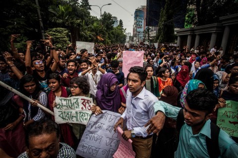 US ambassador's car attacked amid violent protests in Bangladesh