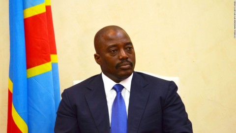 Democratic Republic of Congo's President Joseph Kabila pictured at a meeting with his Angola's counterpart on January 19, 2015 in Kinshasa.