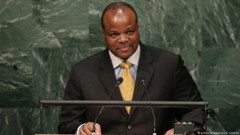 King Mswati III at the UN headquarters in New York. Photo: A. Gombert / epa 