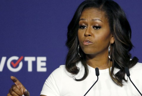 Former first lady Michelle Obama speaks at a rally to encourage voter registration Sept. 23, 2018, in Las Vegas. Photo: John Locher / AP