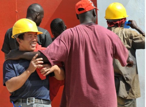 在非洲塞內加爾(Senegal )工作的中國勞工